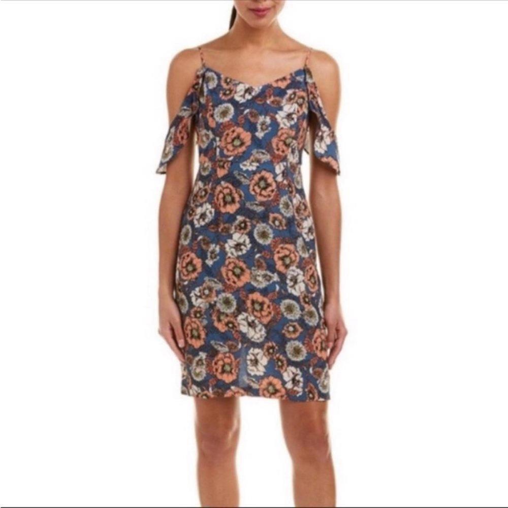 Astr Floral Cold Shoulder Mini Dress